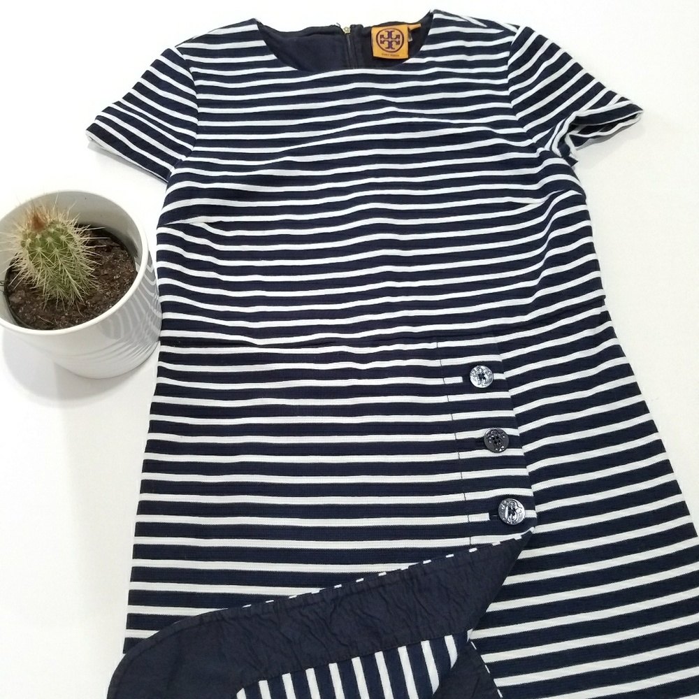 Torry Burch striped structured dress
